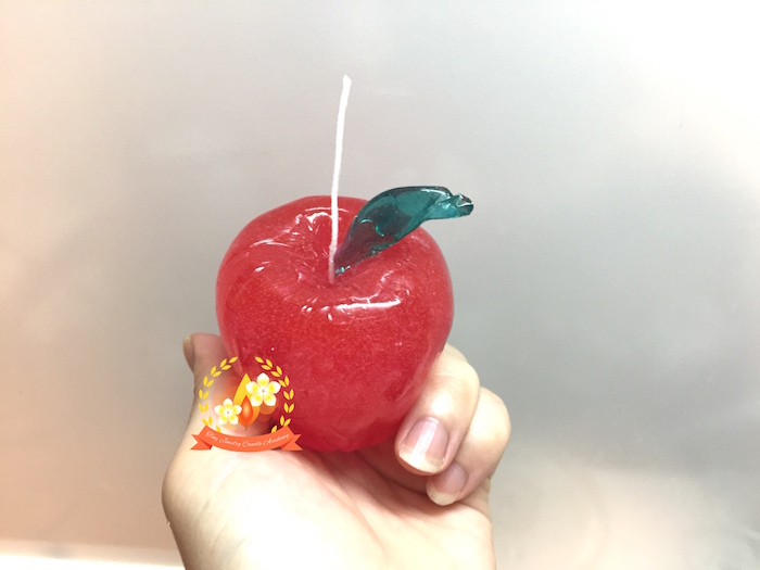 りんごキャンドル,ジェルキャンドル,手作り